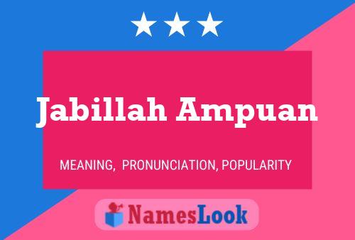 ملصق اسم Jabillah Ampuan