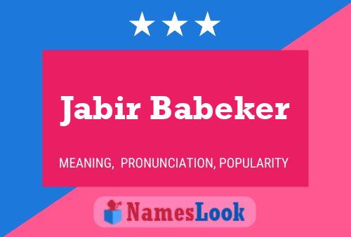 ملصق اسم Jabir Babeker