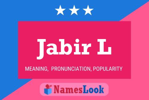 ملصق اسم Jabir L