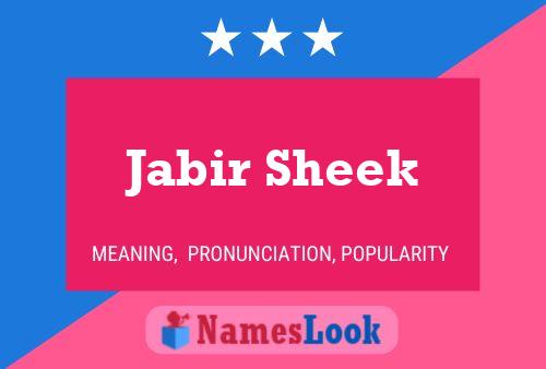 ملصق اسم Jabir Sheek