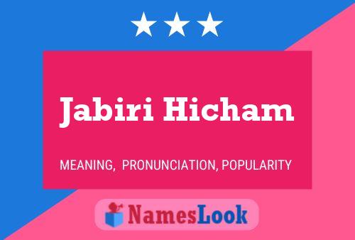 ملصق اسم Jabiri Hicham