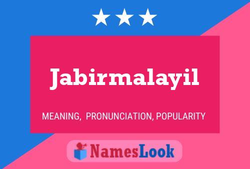 ملصق اسم Jabirmalayil