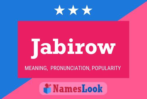 ملصق اسم Jabirow