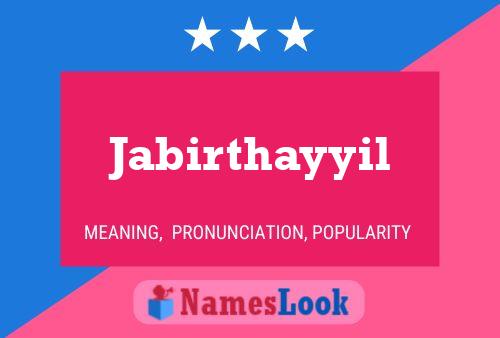 ملصق اسم Jabirthayyil