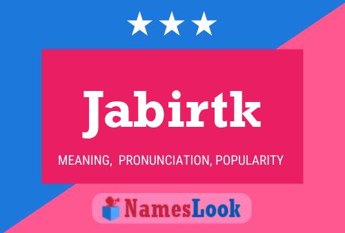 ملصق اسم Jabirtk