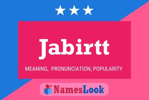 ملصق اسم Jabirtt