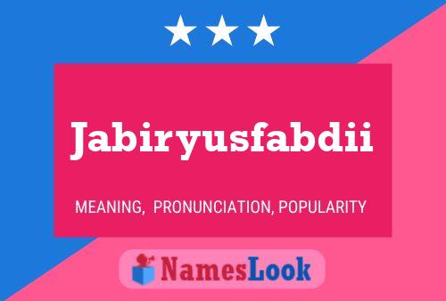 ملصق اسم Jabiryusfabdii