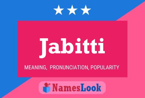 ملصق اسم Jabitti