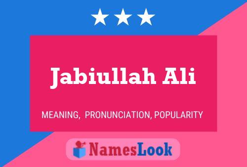 ملصق اسم Jabiullah Ali