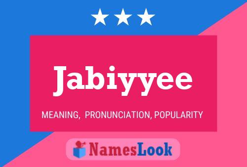 ملصق اسم Jabiyyee