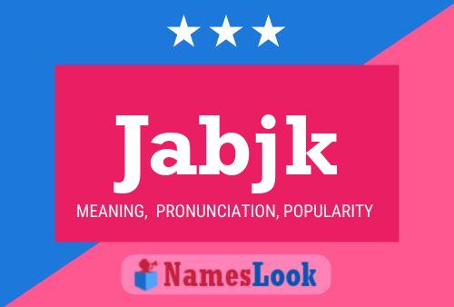 ملصق اسم Jabjk