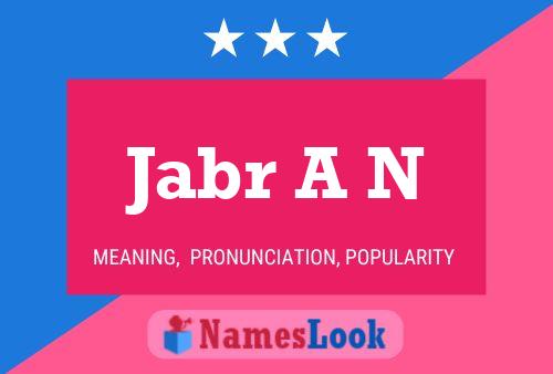 ملصق اسم Jabr A N