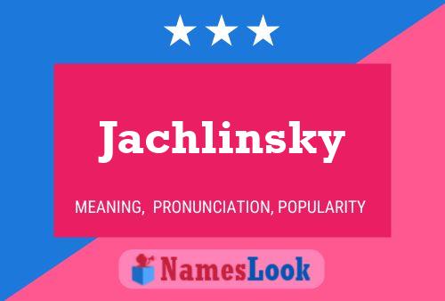 ملصق اسم Jachlinsky