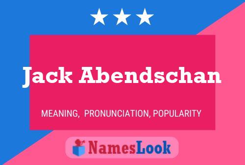 ملصق اسم Jack Abendschan