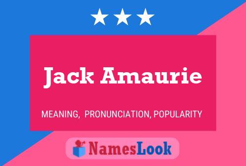 ملصق اسم Jack Amaurie