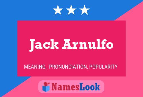 ملصق اسم Jack Arnulfo