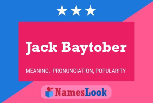 ملصق اسم Jack Baytober