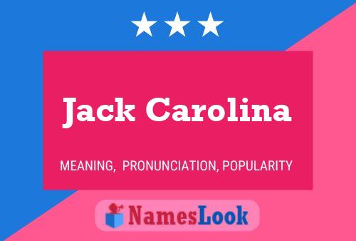 ملصق اسم Jack Carolina