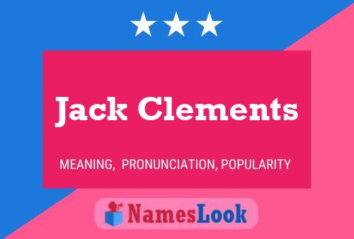 ملصق اسم Jack Clements