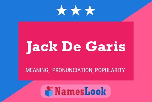 ملصق اسم Jack De Garis