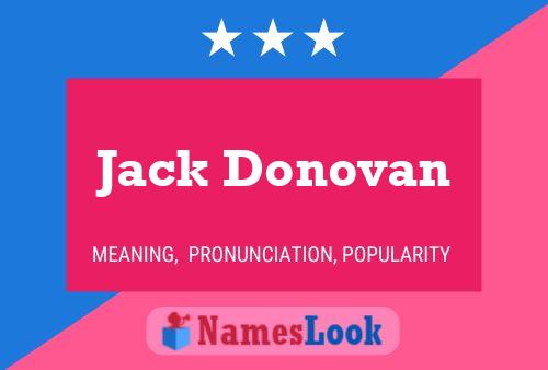 ملصق اسم Jack Donovan