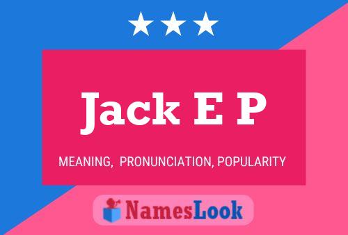 ملصق اسم Jack E P