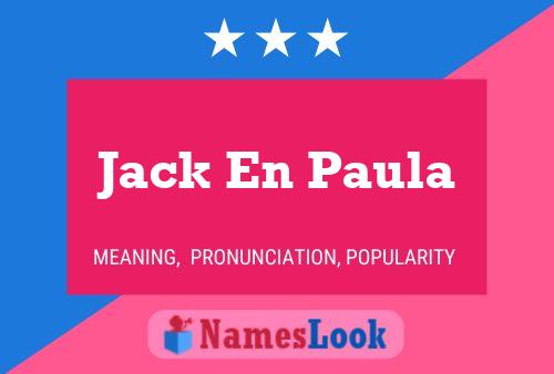 ملصق اسم Jack En Paula