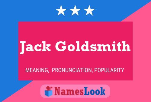 ملصق اسم Jack Goldsmith