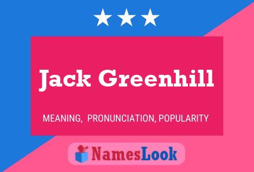 ملصق اسم Jack Greenhill