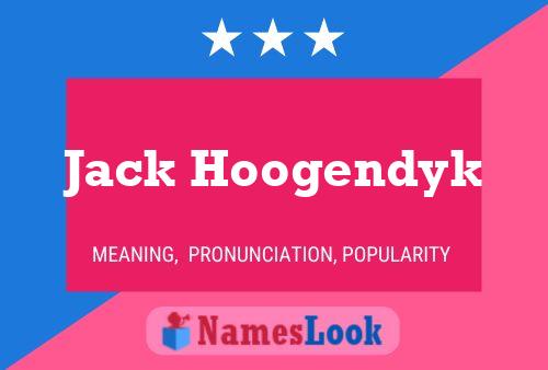 ملصق اسم Jack Hoogendyk