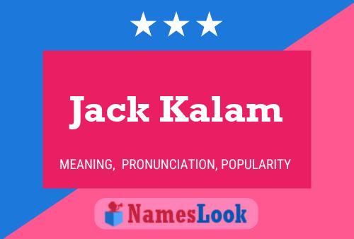 ملصق اسم Jack Kalam