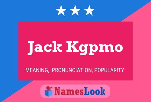 ملصق اسم Jack Kgpmo