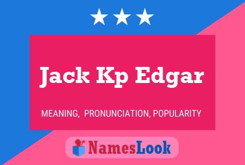 ملصق اسم Jack Kp Edgar