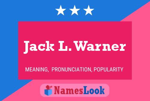 ملصق اسم Jack L. Warner