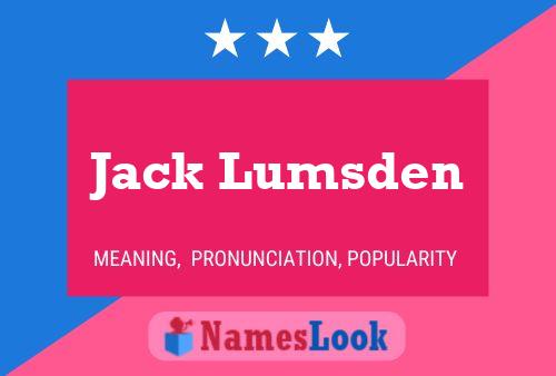 ملصق اسم Jack Lumsden