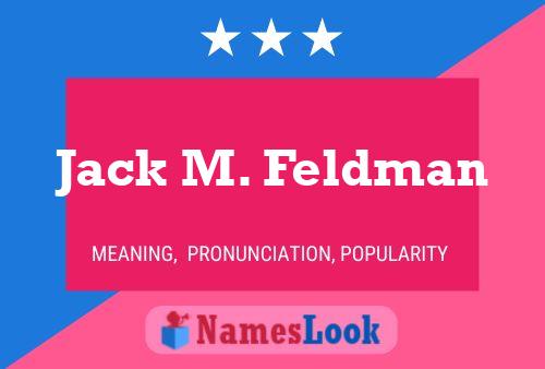 ملصق اسم Jack M. Feldman