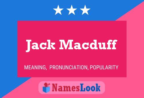 ملصق اسم Jack Macduff