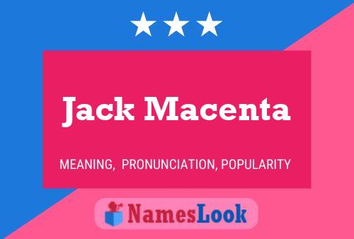 ملصق اسم Jack Macenta