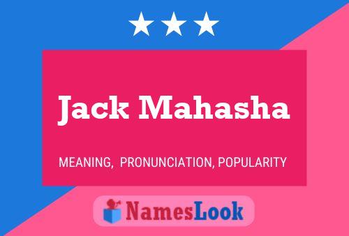 ملصق اسم Jack Mahasha