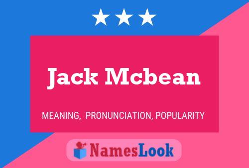 ملصق اسم Jack Mcbean