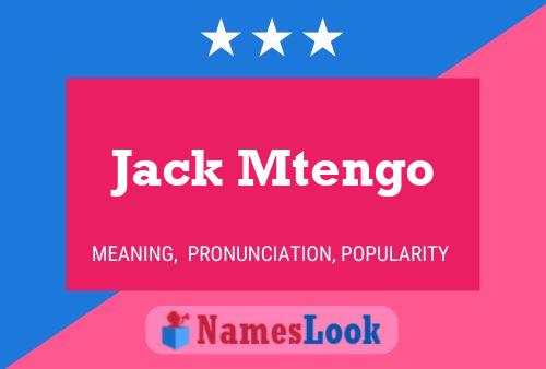 ملصق اسم Jack Mtengo