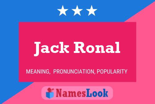 ملصق اسم Jack Ronal