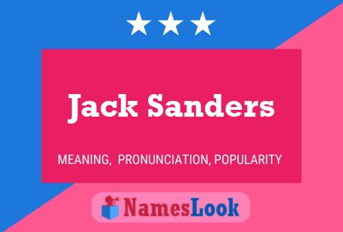 ملصق اسم Jack Sanders