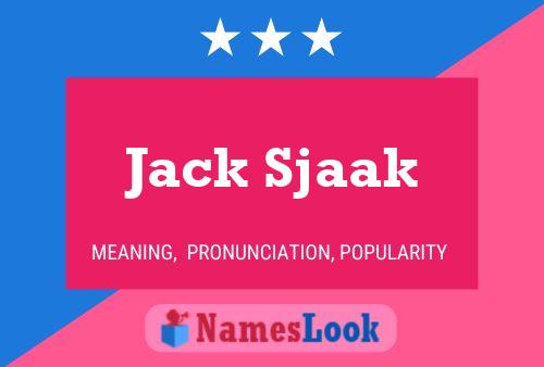 ملصق اسم Jack Sjaak