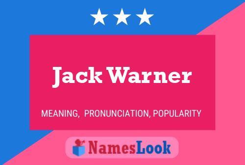 ملصق اسم Jack Warner