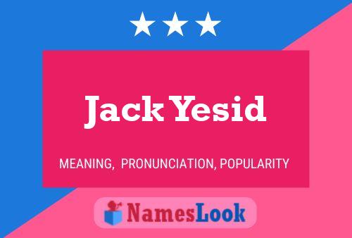 ملصق اسم Jack Yesid