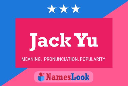 ملصق اسم Jack Yu