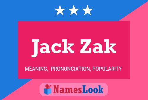 ملصق اسم Jack Zak