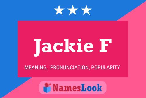 ملصق اسم Jackie F