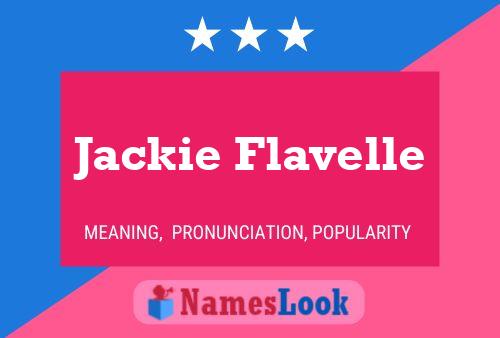 ملصق اسم Jackie Flavelle